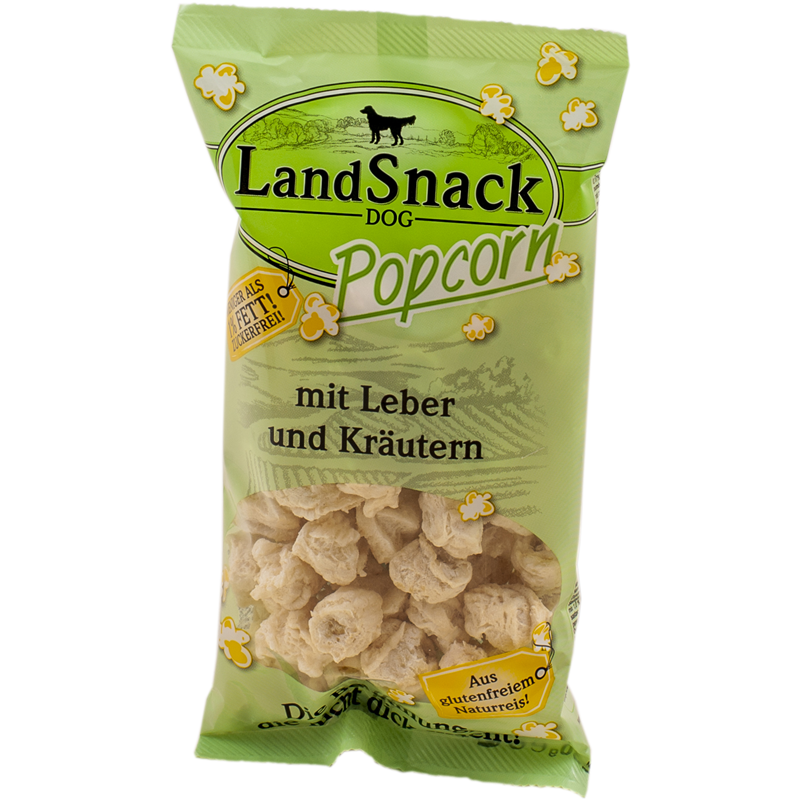 LandSnack für Hunde Popcorn Original mit Leber und Kräutern 30g