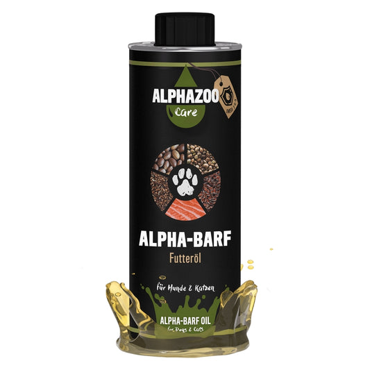 Alpha-Barf Futteröl, Premium Omega Barföl für Hunde & Katzen